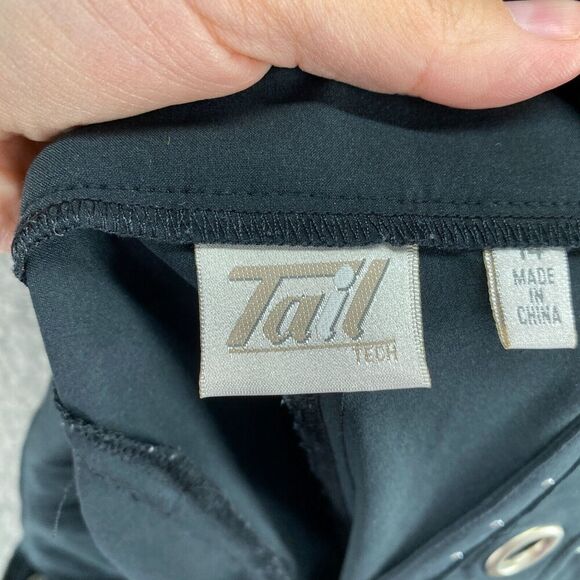 Tail Tech Cropped Pants Women 14 Black High Rise Flat Front Pockets Casual - Picture 8 of 11